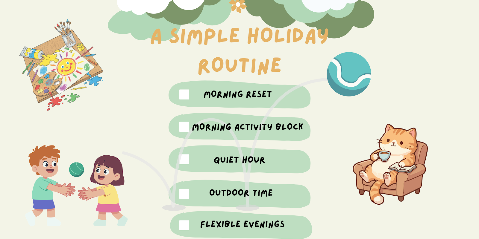 A Simple School Holiday Routine (Without Over-Scheduling Every Minute)