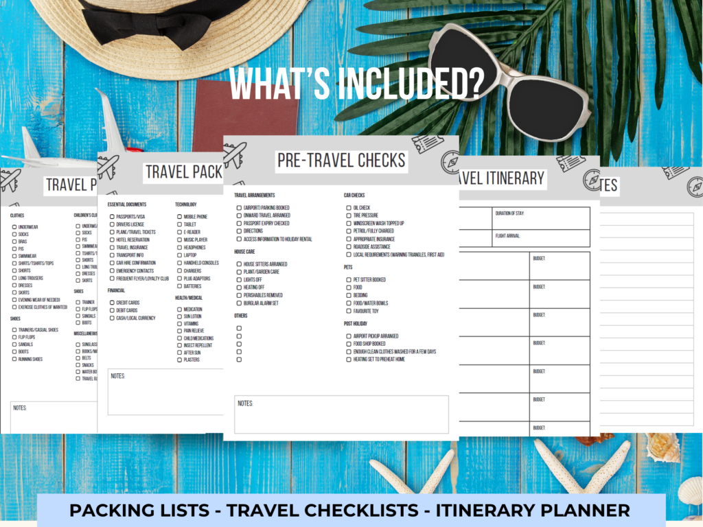 Travelling with kids packing list