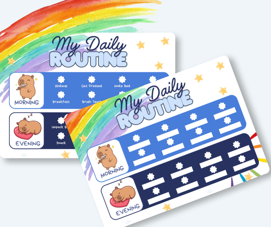 Image of FREE Kids Routine Chart printable